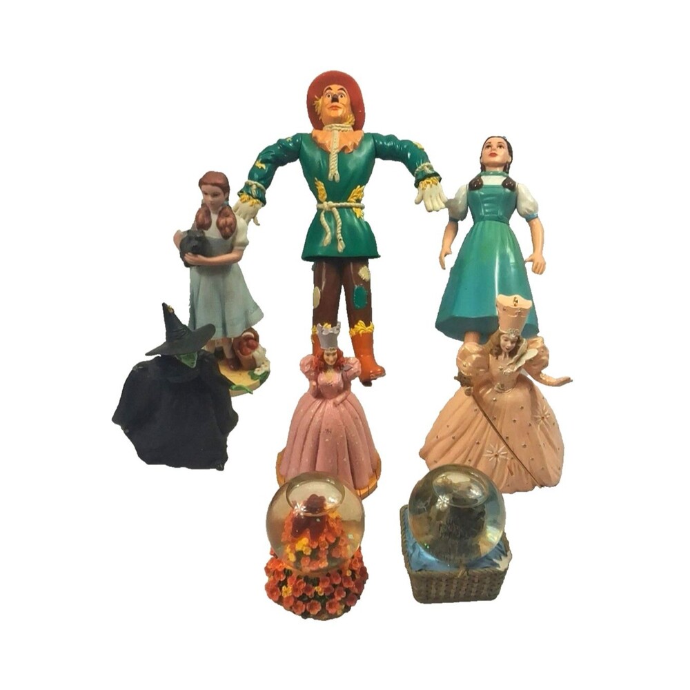 Wizard of Oz Ornaments Figurines Snow Globes Lot of 8 Westland Hallmark Vintage
